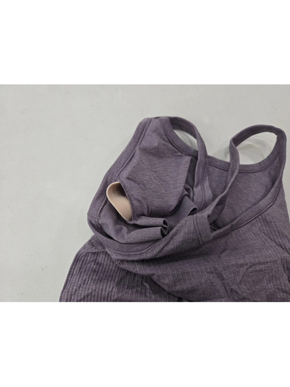 Lululemon Ebb To Street Tank w/ Built In Bra Size B/C Purple Ash Size 2 - Picture 5 of 8